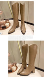 Pointed Toe Women High Boots Fashion Side Zippers Long Booties Ladies Elegant Party High Heel Shoes Winter Women's Footwear