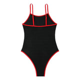 2026 One Piece Swimsuit Solid High Cut Swimwear Women Bathing Suit Female Swimming Summer Beachwear Bodysuit