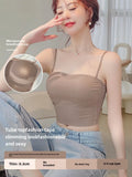 MOYISU Beautiful Back Strap Underwear Women's Big Chest Small Chest Gathering Without Trace Chest Thin Summer Vest Wear Bra