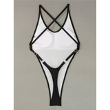 Extreme String Mini Micro Thong Cross Back Women Swimwear One Piece Swimsuit Female High Leg Cut Bather Bathing Suit Swim V7876