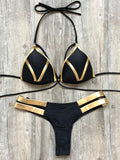 2024 Gold Stamping Women Bikini Set Sexy Padded Women Swimsuit Push Up Bikini Swimwear Summer Beachwear Brazil Bathing Suit