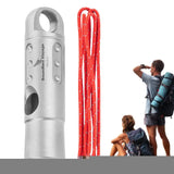 Titanium Whistle Urgent Survival Whistle Safety Tool Survival Gear Ultralight Loud Whistle Hiking Whistle With Lanyard Safety