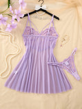 Girls limited edition purple floral embroidery nightgown .Lightweight sheer lace halter dress for ladies,sexy home wear