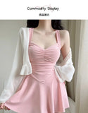 Summer New Women's One-piece Swimsuit, with Exposed Back, Slim and Sexy, Collection of Fairy Style Hot Spring Swimsuits