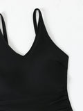 2026 Large Plus Size Swimsuit Women One Piece Strappy Beach Dress Swimwear Female Bathers Bathing Swimming Swim Suit Beachwear