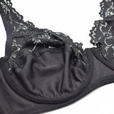 Bras For Womens Lingerie Floral Lace Bra Underwire Sexy Brassiere Perspective Plus Size BH Female Underwear Tops