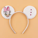 Disney Festival Party Cosplay Mouse Ears Headband 3.3" Ears Glitter Hairband Without Bow For Boys DIY Cartoon Hair Accessories