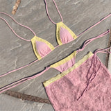 Lace 3Pcs Micro Bikini Set Sexy Women Swimsuit 2026 New Swimwear Female Push Up Swim Suit Bandeau Biquini Beachwear Bathingsuit
