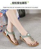 2026 New Shoes for Women Bohemia Crystal Sandals Women Shoes Rhinestone Lady Flip Flops Pearl Slip on Flat Beach Shoes