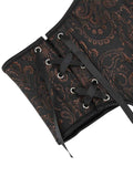Retro Palace Jacquard Side Zipper Body Shaping Tight Waist Fishbone Side Lace Outer Wear