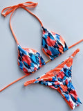 Leopard Halter Scrunch Butt Micro Thong Bikini Women Swimwear Female Swimsuit Two-pieces Bikini Set Bather Bathing Suit Swim