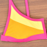 S - XL Splicing V Shaped Thong Bikini Women Swimsuit Female Swimwear Two Pieces Bikini Set Bather Push Up Bathing Suit Swim Lady