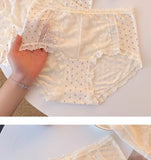 Girls' comfortable underwear cotton inseam mid-waist briefs for women