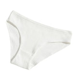 4Pcs/Set Cotton Panties For Women Low Rise Underwear Breathable Briefs Solid Color Sports Underpants Female Lingerie