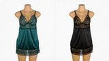 Green Lace Floral Babydoll Lingerie for Women Sexy Push Up Chemise Sleepwear with Back Hook and Eye Closure