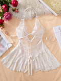 Womens Lace Bodysuit Halter Soft Comfortable Underwear