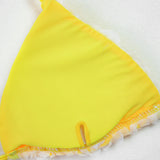 2025 New Sexy Micro Low Waist Bikini Sets Solid Swimwear Women Swimsuit Strappy Brazilian Floral Beachwear Bathing Suit biquini