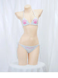 Japanese Kawaii Cat Paw Micro Bikini Set for Girl Women Bathing Suit Bandage Backless Mini Swimsuit Underwear Lingerie