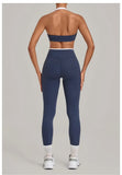 Women's Seamless Yoga Sets Sports Fitness Sleeveless Vest Hip-lifting Slim Fit Pants Suits Workout Gym Training Running Sets