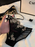 MOYISU Kawaii French Triangle Bra Airism Ultra Thin Invisible Bralette Set Black Lingerie Comfort S-XL 32-38 Sexy Tushy &  Panty
