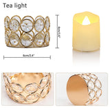1/6pcs Candlesticks Crystal Tea Light Table Decoration Gift Box Candles Holder for wedding Valentine's Day Home Decor Tea Candle