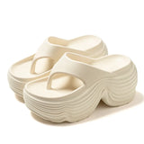 Women Beach Flip Flops Summer Platform Shoes Soft EVA Female Indoor Street Slippers Korean Style Girls Daily Walking Sandals