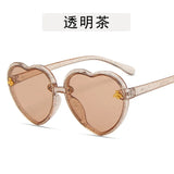 Fashion Heart Kids Sunglasses Children Retro Cute Pink Cartoon Sun Glasses Frame Girls Boys Baby Sunglasses UV400 Eyewear