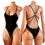 Sexy Adult Bodysuit Women's Open Butt Seduction Lingerie Maid Costume Role Play Erotic Babydolls Crotchless 18xxx Underwear 2026