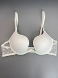 Polka Dot Mesh Sexy Push-Up Bra, Popular in Europe and America, Thin on Top and Thick on Bottom, Deep V Seductive Bra