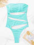 2026 Padded Sexy Swimsuit One Piece Cut Out Tong Swimwear Women Solid Bathing Swimming Swim Suit Female Beachwear Bodysuit