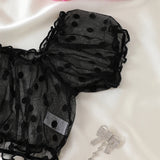 Women 2-Piece Transparent Erotic Sexy Lingerie Dot Embroidery Mesh Fancy Outfit Romantic Hot Underwear Set Bra And Panty Sets