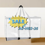 Large Capacity Quilt Storage Bag - Foldable Waterproof Organizer with Clear Panel for Easy Identification, Double Zipper Closure