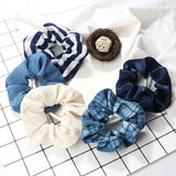 5Pcs/Lot Girl Pink Red Hair Band Accessories Fashion Large Hair Ties Solid Color Elastic Scrunchies For Women Ponytail Hairstyle