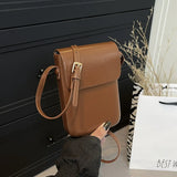 PU Leather Flap Crossbody Bags Phone Wallet Large Capacity Women Handbags Messenger Bag Simple Solid Phone Shoulder Purses