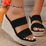 Chunky Wedge Heel Women's Sandals Summer 2025 Thick Platform Casual Sandles Woman Plus Size High Heeled Rome Sandalias Mujer 43