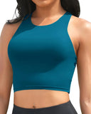 2026 Sporty Swim Vest Swimsuit Only Tops Padded Swimwear Women Solid Bathers Bathing Swimming Suit Female