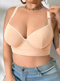 Push up Bra for Women Solid Color Plus Size Bras Thin Cup Underwire Bra Sexy Brassiere B C D E Cup