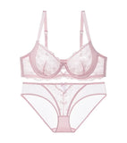 Sheer Lace Teddy Lingerie Set Panty Sexy Bra & Panty Set Ultra Thin Comfortable Summer Wear S-3XL BC Sexy Gift Sexy Tushy MOYISU
