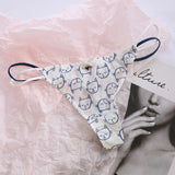 Sexy Pantis Mesh T Pants Thong Cute Transparent Strawberry Cherry Ladies Panties Underwear Low Waist Seamless Lace G-string Wome
