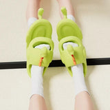 Women Dinosaur Slippers Summer Outdoor Indoor Shoes Soft Sole Non Slip Funny Slides Parent Children Home Floor Footwear