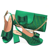 Doershow Lastest Italian Design Fashion Style Ladies Shoes with Matching Bag Set 2024 Nigerian Shoes and Bag Set HTY1-9