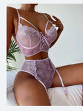 New Sexy Lace Mesh Solid Color Flower Bodysuits Backless Deep V Suspenders Sleeveless Bodysuits Charming Elegant Pure Desire 8FA