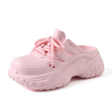 2026 New Leisure Platform Clogs For Women Men Summer Street House Shoes Soft EVA Lace-up Style Slippers Couples Beach Sandals