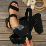 2026New model for ladies  High Heel Fish Mouth Women's Sandals Plus Size 414243  Thick Heel Casual Sho