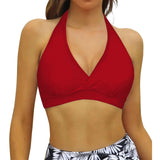 Bikini Bra Top Push Up Swim Crop Top Sexy V Neck Tie Back Swimwear Solid Beachwear One Piece Swimsuit Underwear Bathing Suit