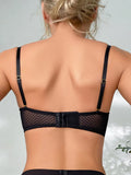 New sexy lace underwear women's thick cup with soft underwire push-up bra exquisite mesh breast cover