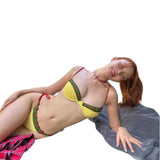 Korean INS Style Bikini Set Women Cute Sweet Split Swimsuit Beach Vacation Photogenic Swimwear