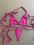 DEKA Cotton Triangle Swimwear Mini Micro Bikinis Set Women Bandage String Thong Swimsuit Type Bathing Suit High Cut Drawstring