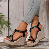 Women Wedges Sandals  Summer Fashion Designer Shoes for Women High Quality Platform Sandals Casual Outdoor Sandals Women