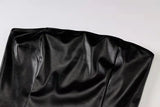 Women's Summer Sexy Tube Top Leather Dress Party Strapless Bodycon Pu Leather Slim Package Hip Mini Dress Trendy Streetwear 2024